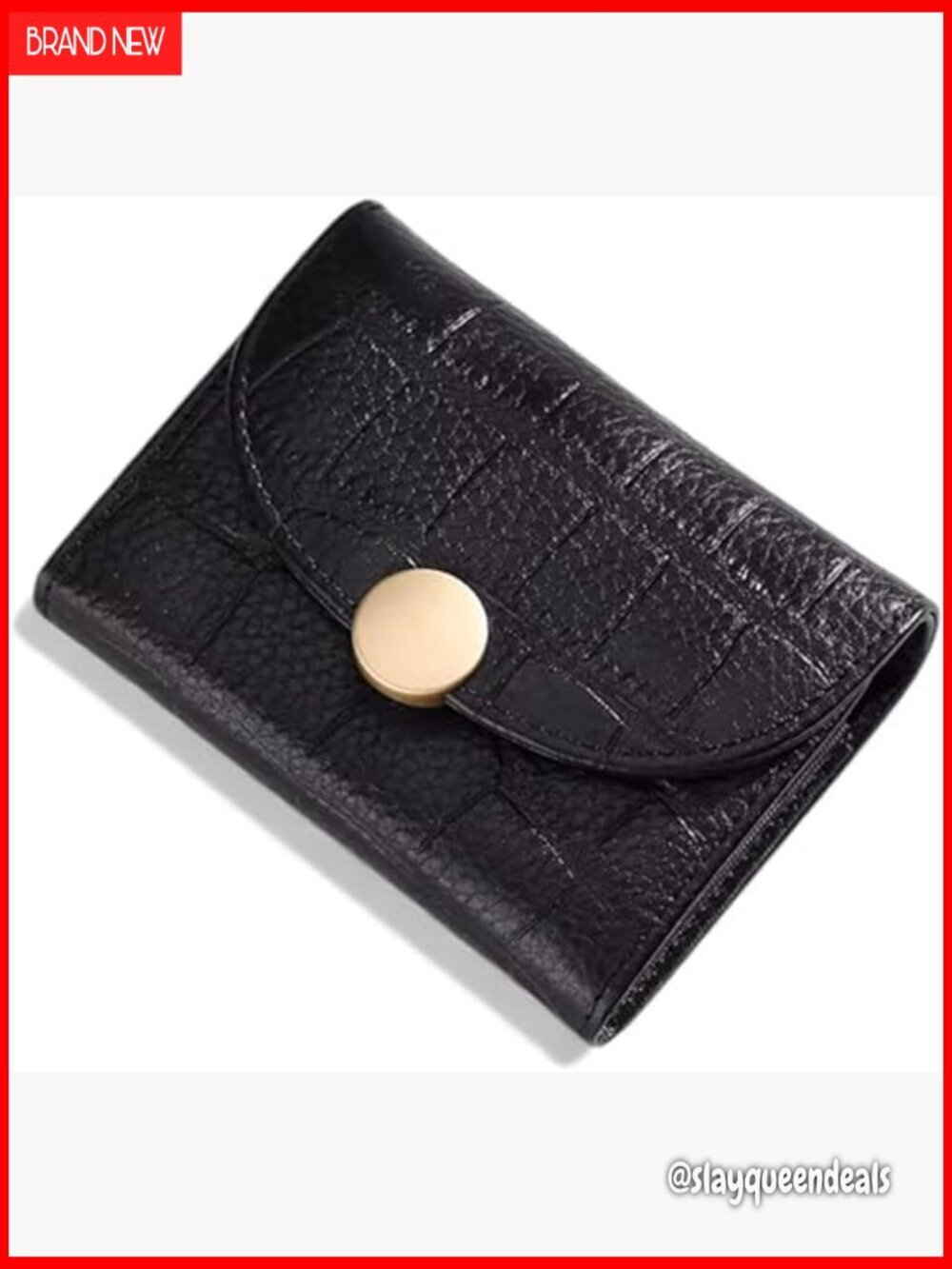 Genuine Leather Short Wallet RFID Blocking 12 Card Slots Compact